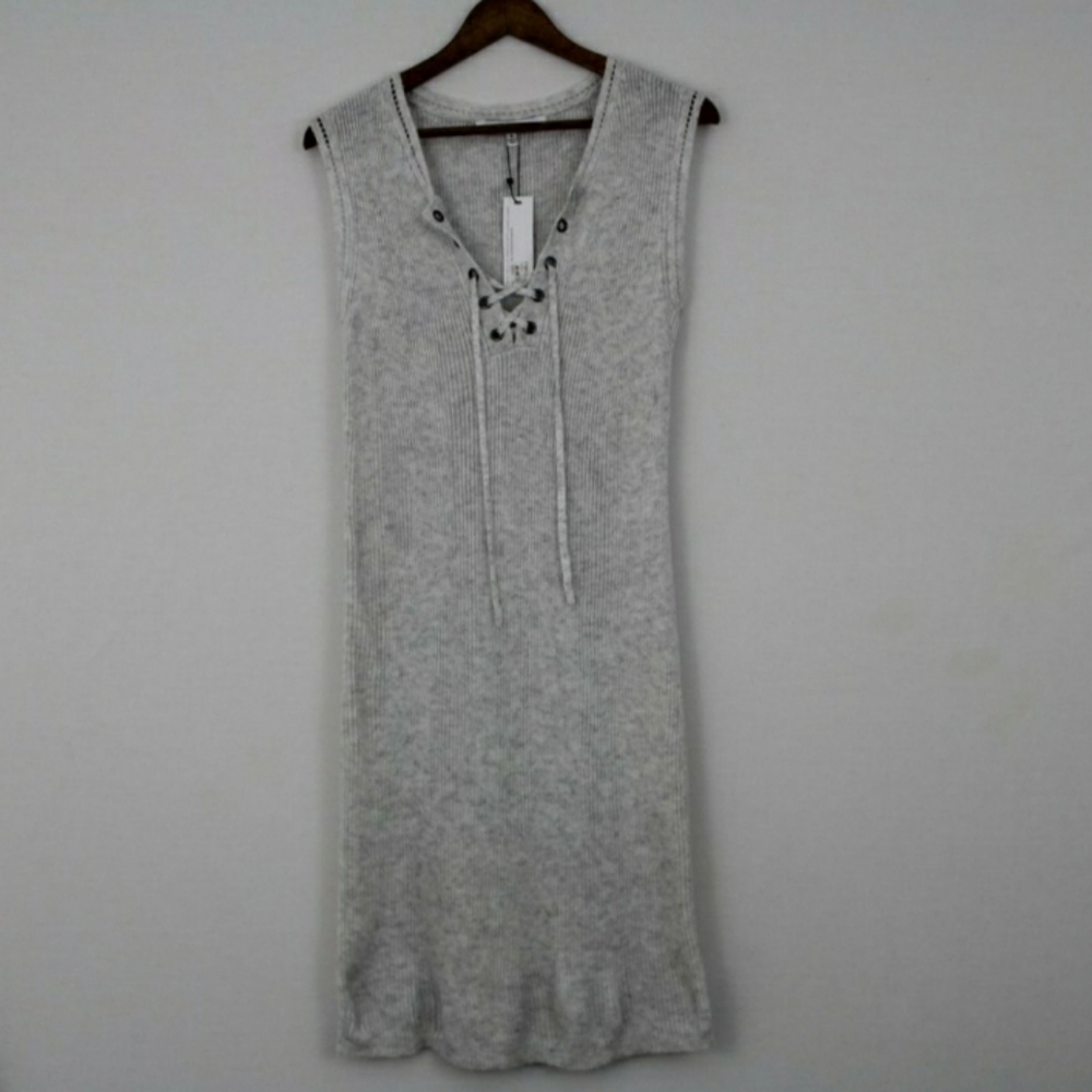💥⬇️$40 Cupcakes & Cashmere Heather Ash Knit Gray/Grey & White Dress